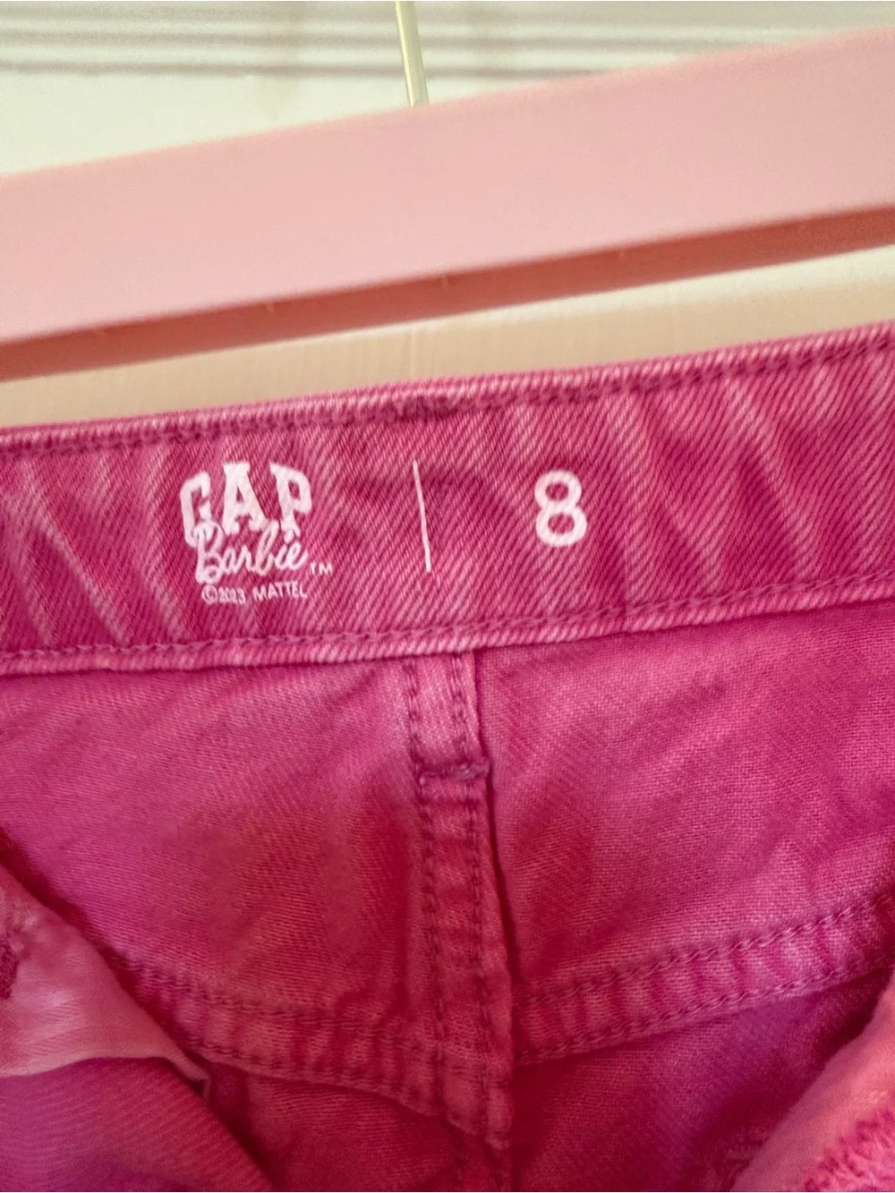 Gap girls Barbie Pink Denim Mini Skirt